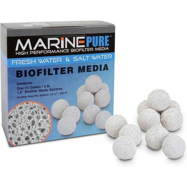 MARINE PURE BIOFILTER MEDIA 1.5" SPHERE - (ONE GALLION BOX）