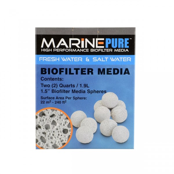 MARINE PURE BIOFILTER MEDIA 1.5" SPHERE ( TWO QUART BOX)